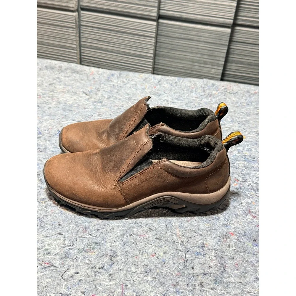 Merrell Brown Leather Slip‎ On Shoes Men's Size 7M Casual Comfort